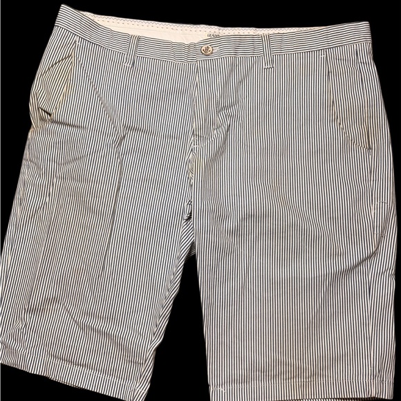 Brand New Men's Golf Pin-Striped Shorts - Navy blue & White - Picture 4 of 7